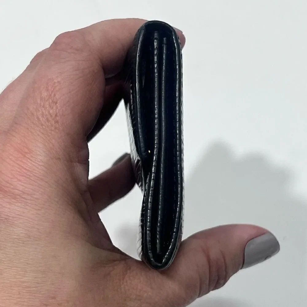 Louis Vuitton Epi Porte Monnaie black leather coin wallet, Authentic LV vintage